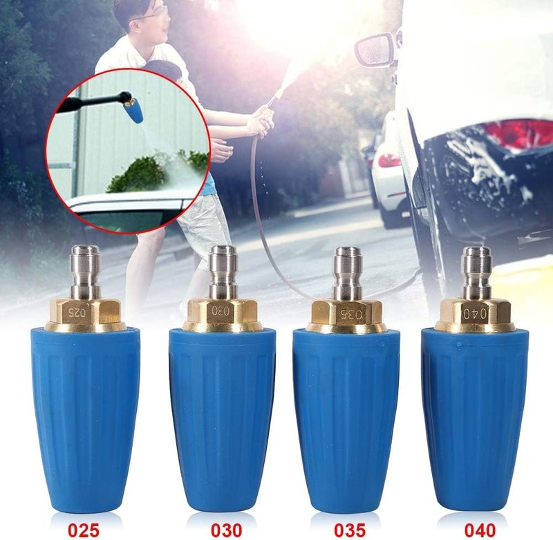 woobles Pressure Washer Turbo Nozzle, Rotating Nozzle 3000psi Spray Nozzle Tips Kit Universal 1/4" Quick Connect Plug(3.0 GPM) - Image 3